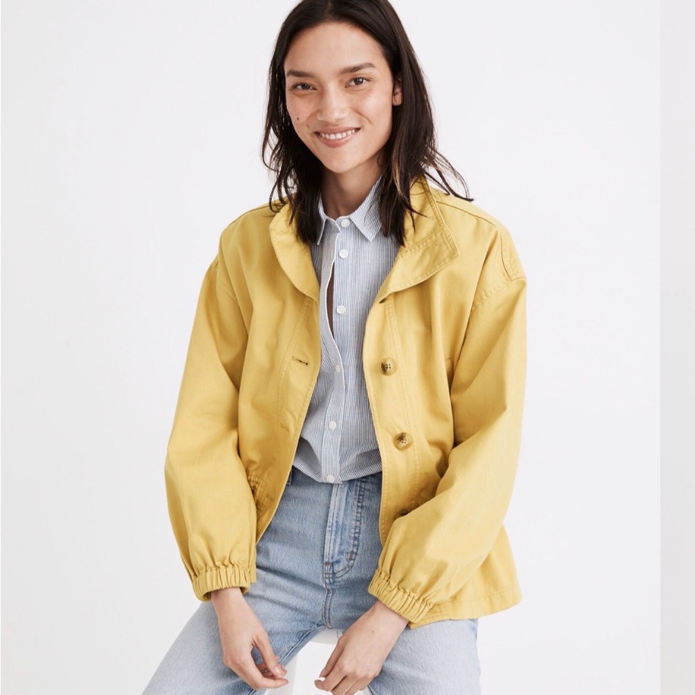 Madewell Highbury Military Jacket Dark Yellow Size Medium